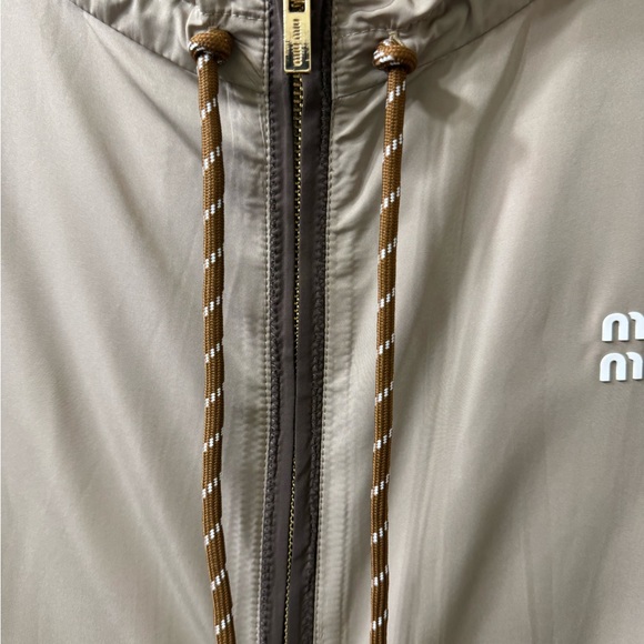 Miu Miu Logo Embroidered Technical Jacket - Picture 4 of 9